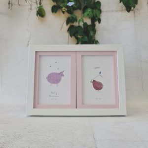 מסגרת כפולה 6*4 צבע ורוד