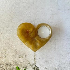 מעמד נרות צורת לב M