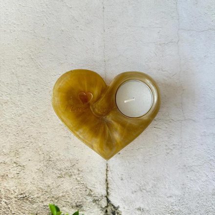 מעמד נרות צורת לב M