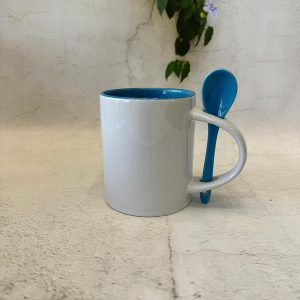 ספל סובלי' ישר עם כפית + פנים צבעוני