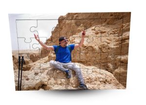 פאזל אישי גדול מעץ 20 חלקים גדולים עם מסגרת ובסיס