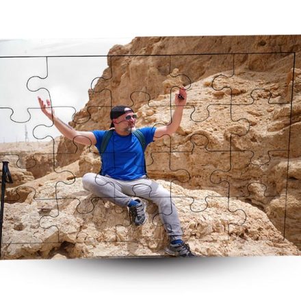 פאזל אישי גדול מעץ 20 חלקים גדולים עם מסגרת ובסיס