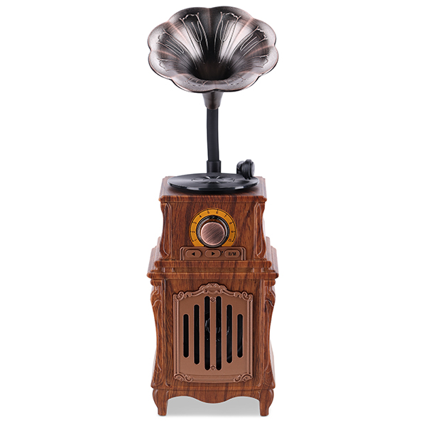 רמקול Bluetooth רטרו בעיצוב גרמופון קלאסי – תמונה 3