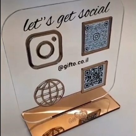 מעמד תלת מימד QR Codes בסיס אקרילי